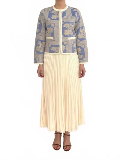 Cartolina Nantucket Louisa Jacket In Bluebell Patchwork In Multi