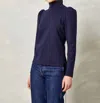 Cartolina Nantucket Luna Top In Stretch Ponte Navy In Multi