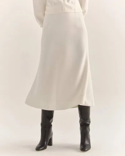Cartolina Nantucket Mable Midi Skirt In Ivory In Neutral