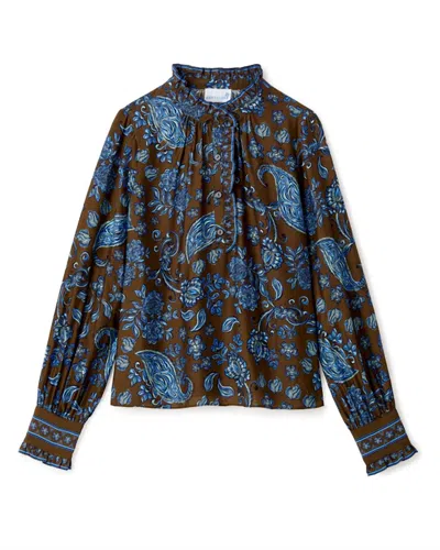 Cartolina Nantucket Mara Blouse In Cedar In Multi