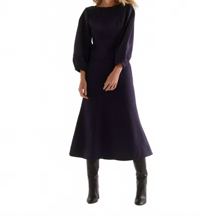 Cartolina Nantucket Neely Boatneck Top In Dark Navy In Blue