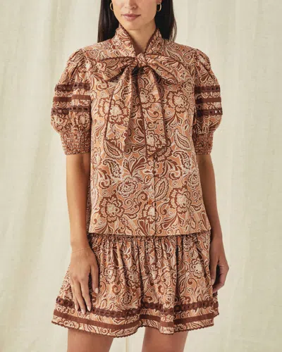Cartolina Nantucket Peggy Top In Hazel San Lorenzo Paisley