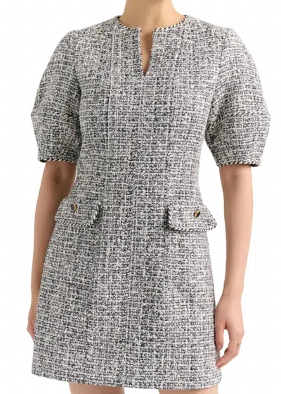 Cartolina Nantucket Petra Mini Dress In Multicolor Tweed
