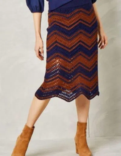 Cartolina Nantucket Sadie Skirt-cotton-navy Multi