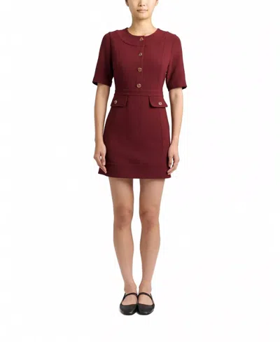 Cartolina Nantucket Salem Dress In Wine In Red