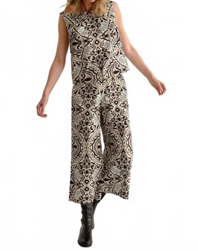 Cartolina Nantucket Salida Culotte Pants In Medallion Tidal Pool In Multi