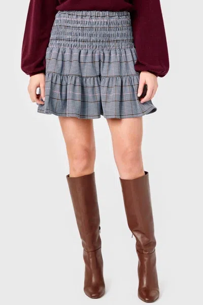 Cartolina Nantucket Tweed Kylie Skirt In Multi In Blue