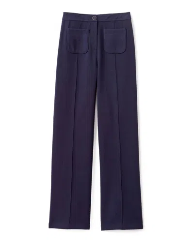 Cartolina Nantucket Women's Beverely Trousers In Dark Navy In Blue