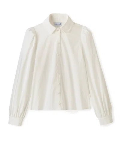 Cartolina Nantucket Women's Brooklyn Long Sleeve Shirt In Optic White