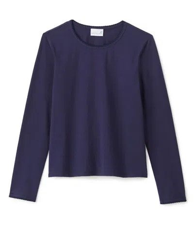 Cartolina Nantucket Women's Dylan Long Sleeve Tee In Midnight Blue