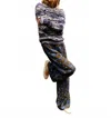 Cartolina Nantucket Women's Fallon Sweater In Deep Sea In Gray