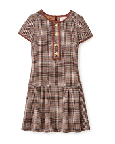 Cartolina Nantucket Women's Gabi Dress In Brownstone Tweed