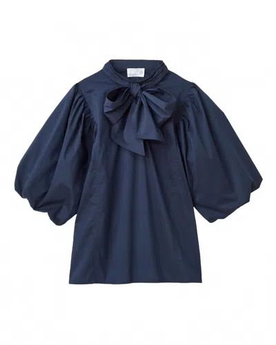 Cartolina Nantucket Women's Perry Blouse In Midnight Blue