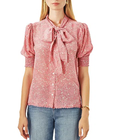 Cartolina Peggy Top In Boboli Garden Print In Peony Pink