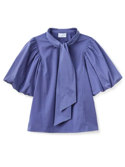 Cartolina Perry Removable Tie Neck Top In Blue