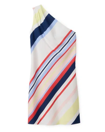 Cartolina Samantha One-shoulder Mini Dress In Multi