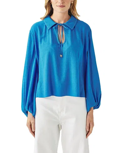 Cartolina Seneca Blouse In Takeaway Blue