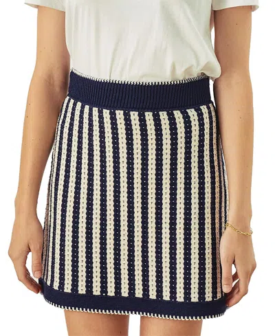Cartolina Susana Skirt In Midnight Blue Stripe