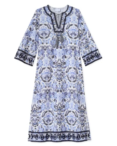Cartolina Yvonne Printed Caftan In Blue