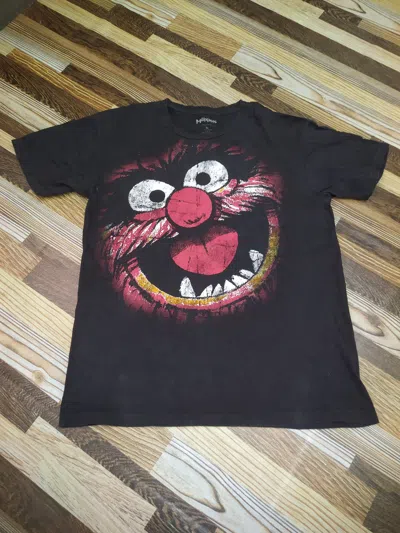 Pre-owned Cartoon Network The Muppets Big Print Casual Shirt In Black
