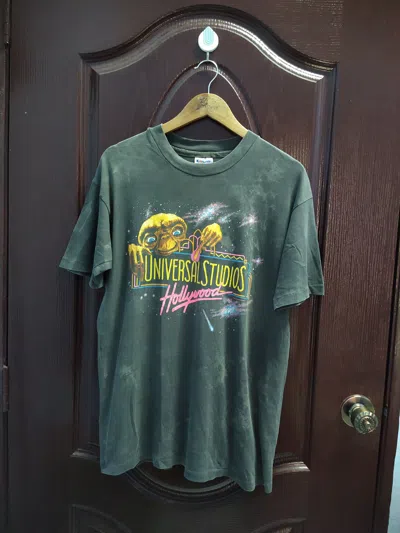 Pre-owned Cartoon Network Universal Studios Et Vintage 1982 Pattern Black Faded