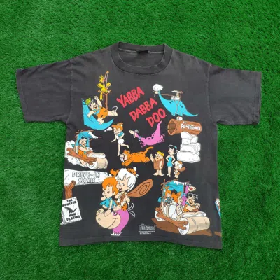 Pre-owned Cartoon Network Vintage 90 S T Shirt The Flintstones Single Stich Faded In Multicolor