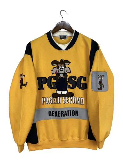 Pre-owned Cartoon Network Vintage Pagelo Second Generation Sweatshirt In Yellow