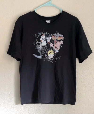 Pre-owned Cartoon Network X Movie Billy & Mandy Vintage Anime Cartoon Size M T Shirt In Black