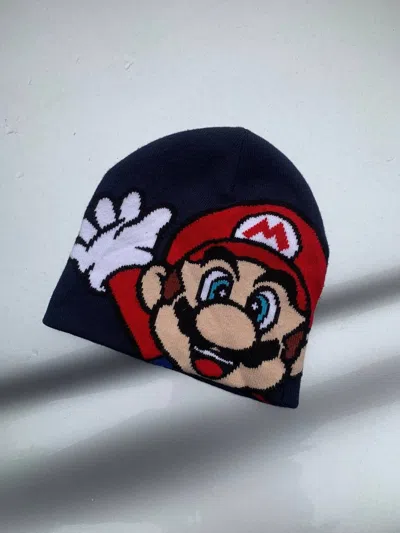 Pre-owned Cartoon Network X Vintage Super Mario Nintendo Y2k Movie Grazy Beanie Hats 90s In Multicolor