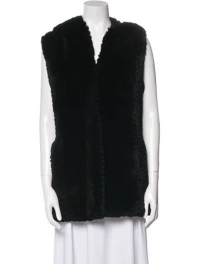 Pre-owned Caruana Fur Jacket In Black