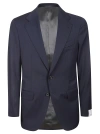 Caruso Buttoned Wool-blend Suit In Blue