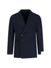 Caruso Aida Double-breasted Blazer In Blue