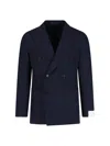 Caruso Aida Double-breasted Blazer In Blue