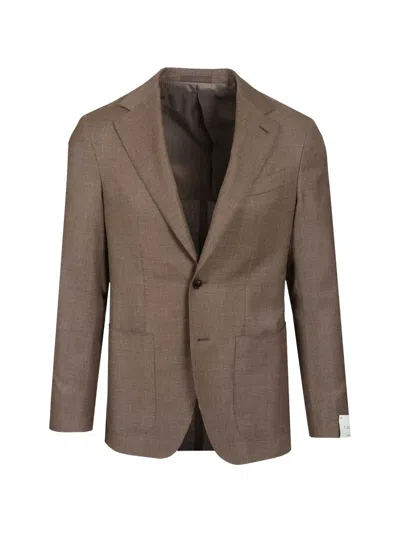 Caruso Aida Patch-pocket Blazer In Neutral