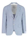 Caruso Single-breasted Blazer In Blue