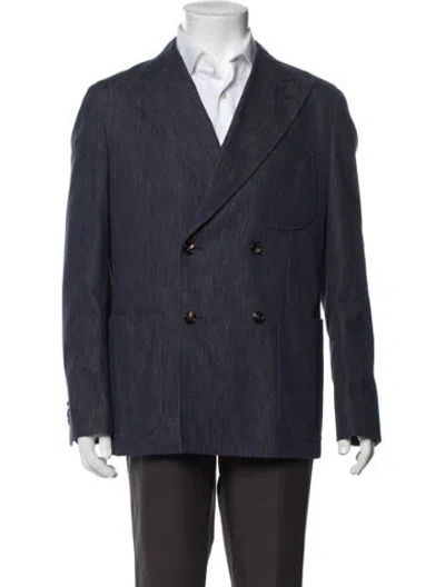 Pre-owned Caruso Blazer W/ Tags In Blue