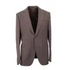 Caruso Brown Wool Blend Single Breasted Suit 8r In Brown