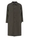 Caruso Classic Long-silhouette Green Jacket With Textured Finish In Green
