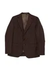 Caruso Button Jacket In Brown