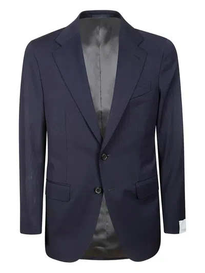CARUSO BUTTONED WOOL-BLEND SUIT