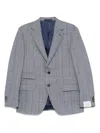 Caruso Checked Blazer In Grey
