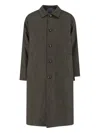 Caruso Classic Long-silhouette Green Jacket With Textured Finish In Green