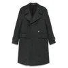 Caruso Double-breasted Grey Coat With Notched Lapel