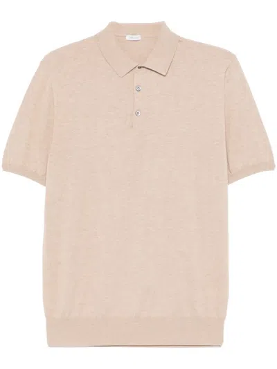 Caruso Cotton Polo Shirt In Neutrals