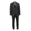 Caruso Dark Brown Wool Blend Single Breasted Suit 8r In Black