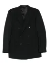 Caruso Double-breasted Blazer In Black