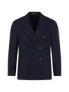 Caruso Double-breasted Dinner Jacket In Blue