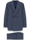 Caruso Double-breasted Suit In Blue