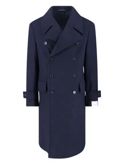 CARUSO DOUBLE-BREASTED WOOL COAT