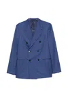 Caruso Double-breasted Suit In Blue